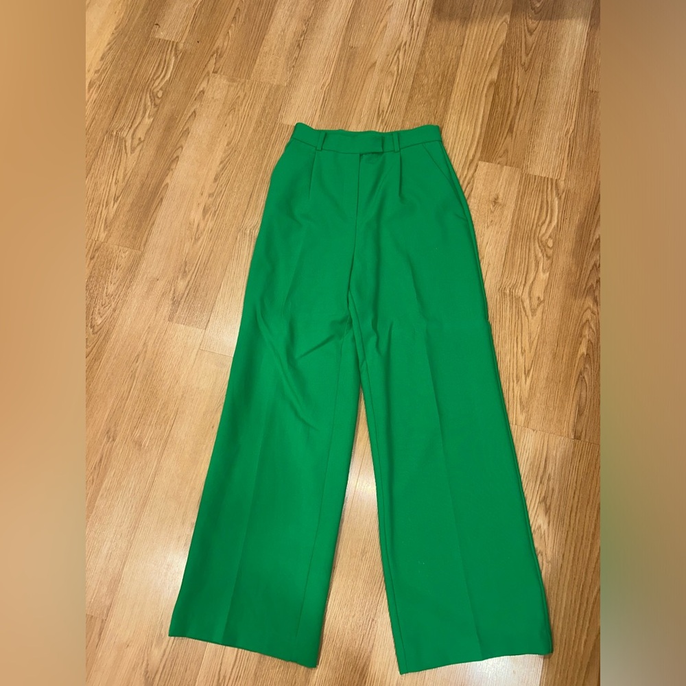 Zara high waisted wide leg trouser pants